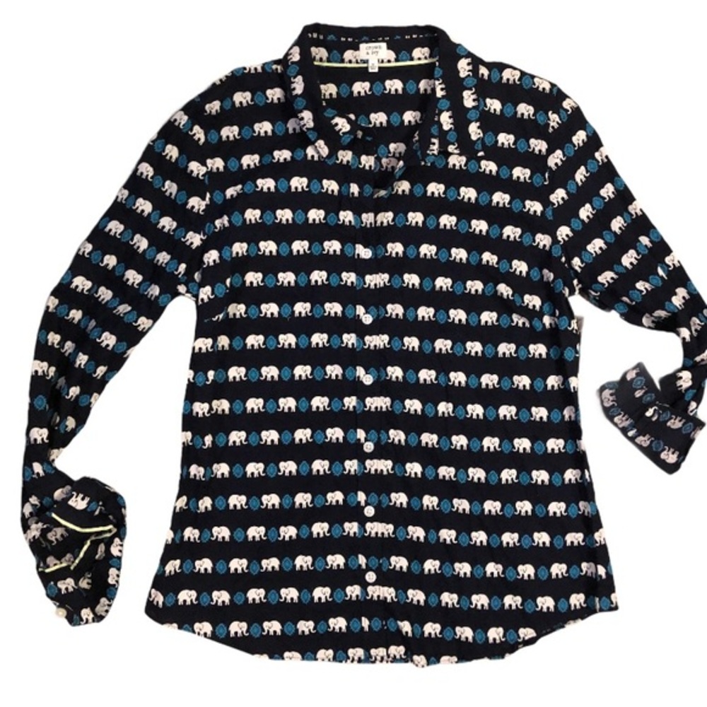 CROWN & IVY ELEPHANT SHIRT M